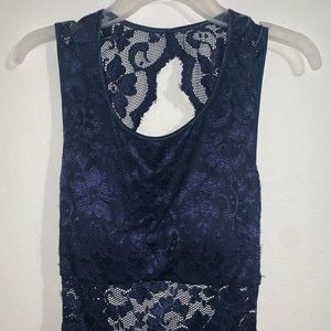 Long navy blue dress